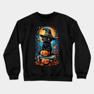 Halloween Cat Crewneck Sweatshirt